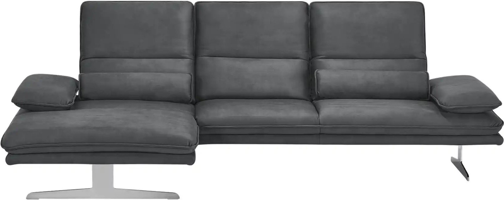 W.SCHILLIG Ecksofa aus Mikrofaser Broadway ¦ grau ¦ Maße (cm): B: 291 H: 94 T: 164.0 Polstermöbel > Sofas > Ecksofas - H...
