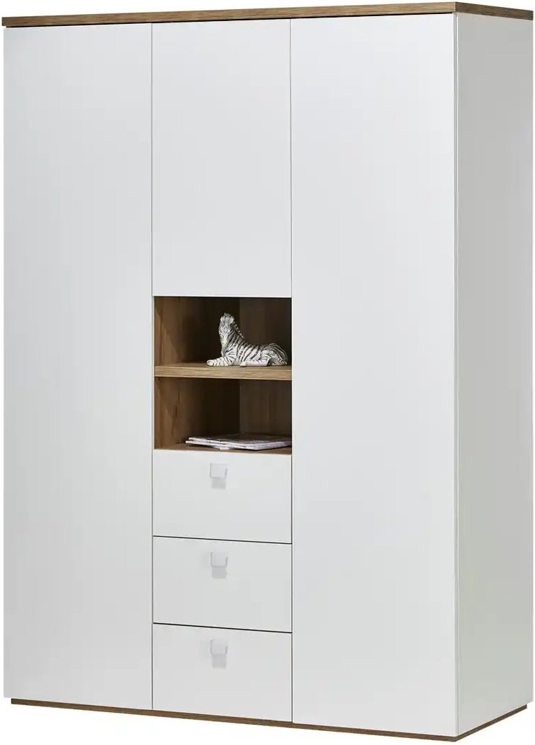 Thumbnail - Kleiderschrank 3-türig Bente ¦ weiß ¦ Maße (cm): B: 150 H: 210 T: 60.7 Schränke > Kleiderschränke > Drehtürenschränke -...