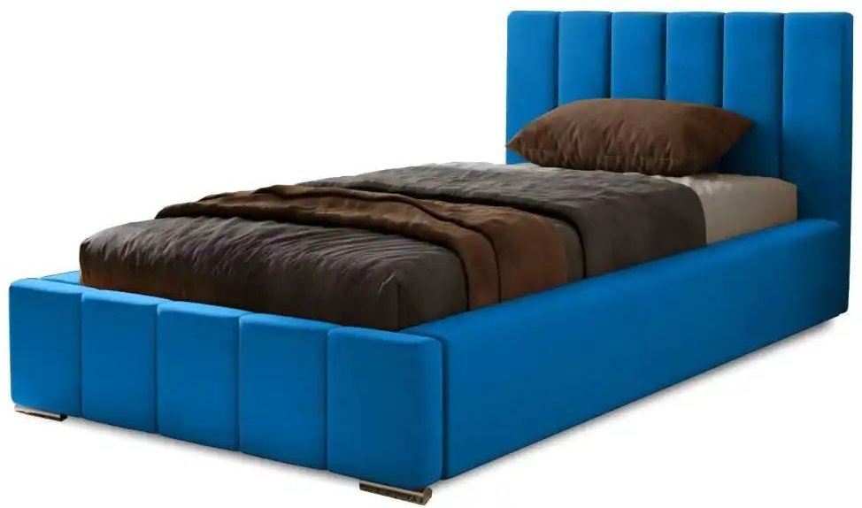 Polsterbett mit Stauraum mit Bettkasten und Lattenrost Nelia ¦ blau ¦ Maße (cm): B: 95 H: 100 Betten > Polsterbetten - H...