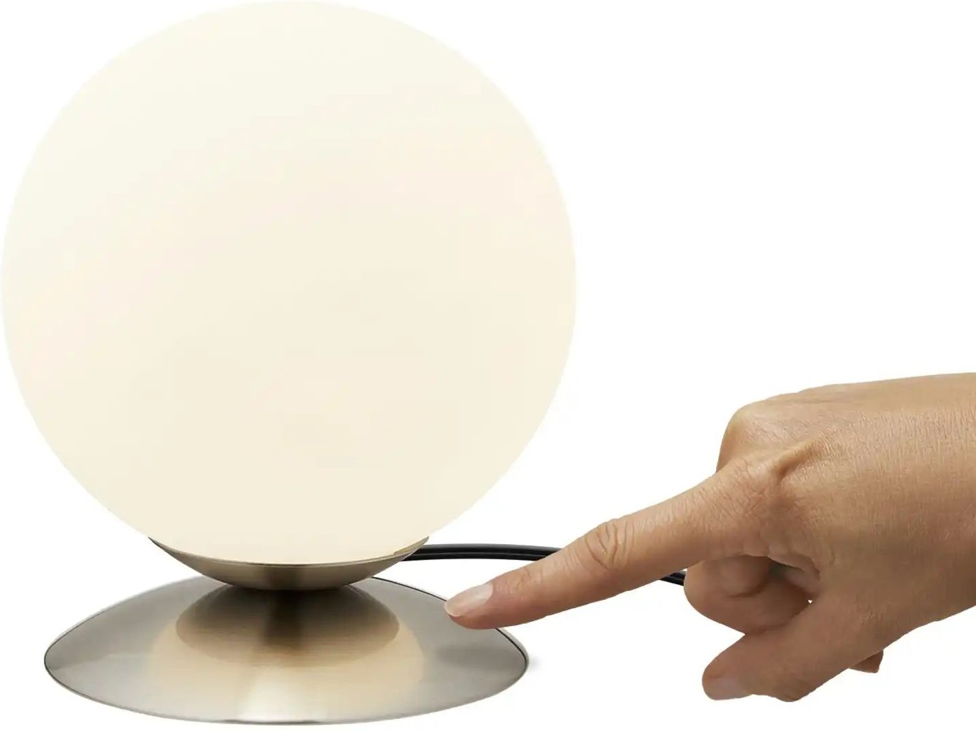 KHG LED-Tischleuchte Nickel matt ¦ silber ¦ Maße (cm): H: 17 Ø: 14 Lampen & Leuchten > Tischlampen - Höffner