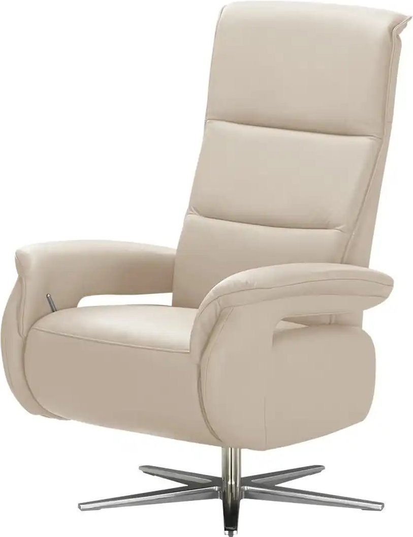 Wohnwert Relaxsessel Echtleder Mira ¦ beige ¦ Maße (cm): B: 81 H: 119 T: 93.0 Polstermöbel > Sessel > Fernsehsessel - Hö...