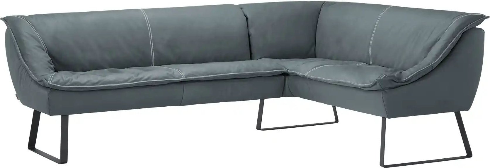 KOINOR Eckbank Leder Alino ¦ blau ¦ Maße (cm): B: 243 H: 89 T: 192.0 Bänke > Eckbänke - Höffner