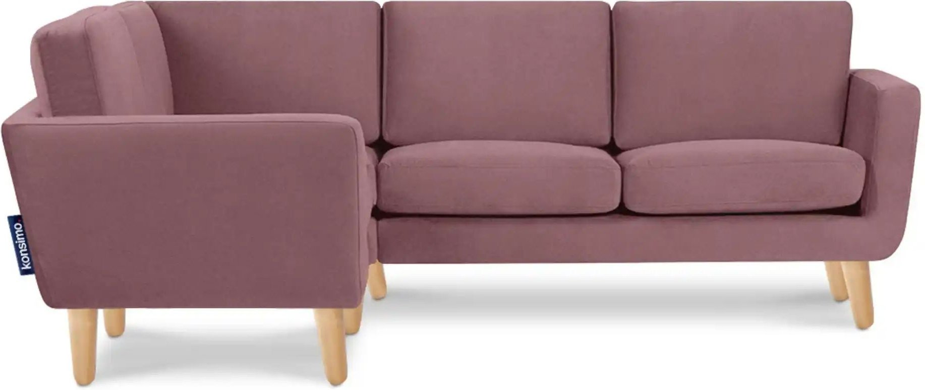 Thumbnail - KONSIMO Ecksofa Tagio ¦ rosa/pink ¦ Maße (cm): B: 220 H: 80 Polstermöbel > Sofas > Ecksofas - Höffner