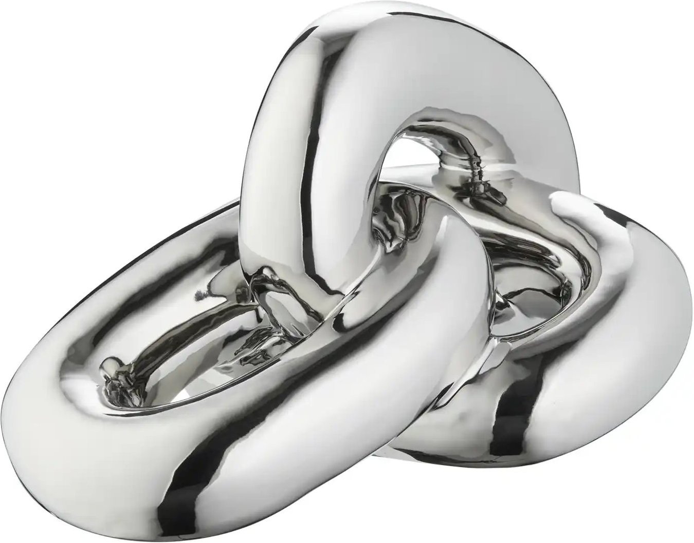 Deko Objekt Kettenglieder ¦ silber ¦ Porzellan ¦ Maße (cm): B: 27,5 H: 18,5 T: 16.0 Accessoires > Dekoartikel - Höffne...