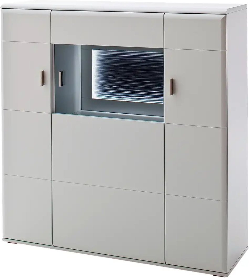 uno Highboard Ramon ¦ weiß ¦ Maße (cm): B: 120 H: 124 T: 38.0 Kommoden & Sideboards > Highboards - Höffner