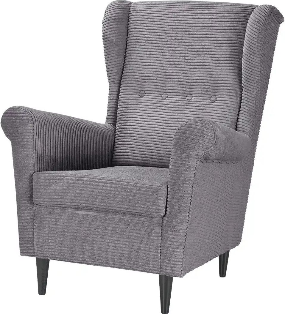 smart Sessel Hubertine ¦ grau ¦ Maße (cm): B: 82 H: 102 T: 89.0 Polstermöbel > Sessel > Ohrensessel - Höffner