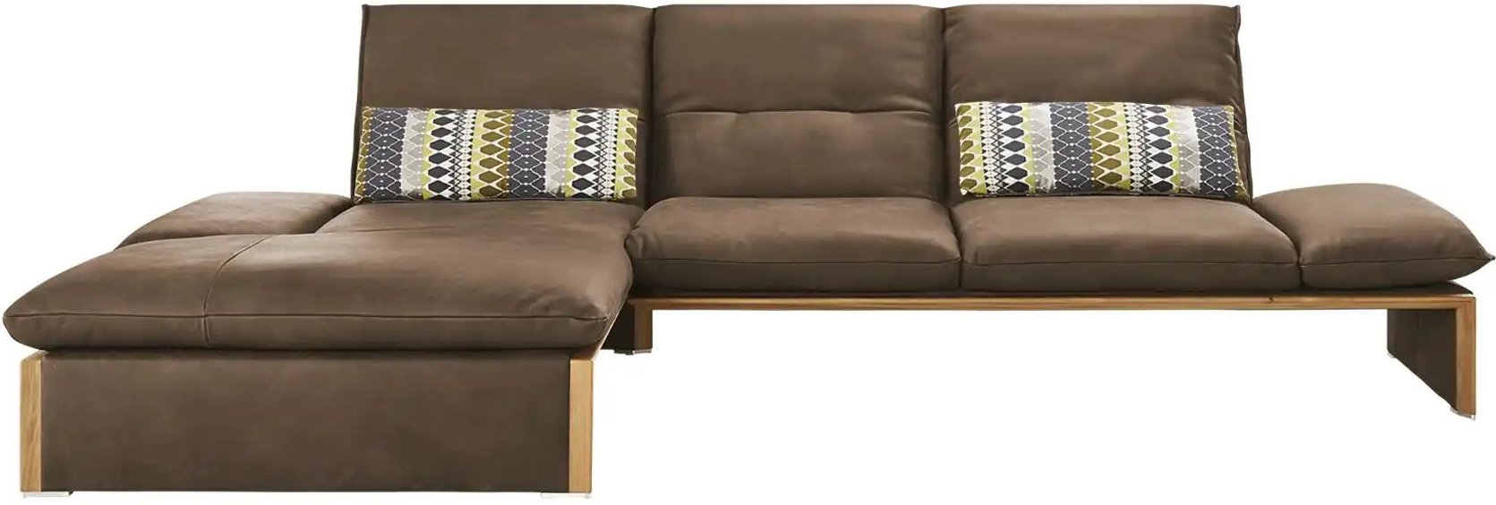 Thumbnail - KOINOR Leder-Ecksofa mit Massivholzrahmen aus Wildeiche Humfrey ¦ braun ¦ Maße (cm): B: 314 H: 93 T: 159.0 Polstermöbel ...