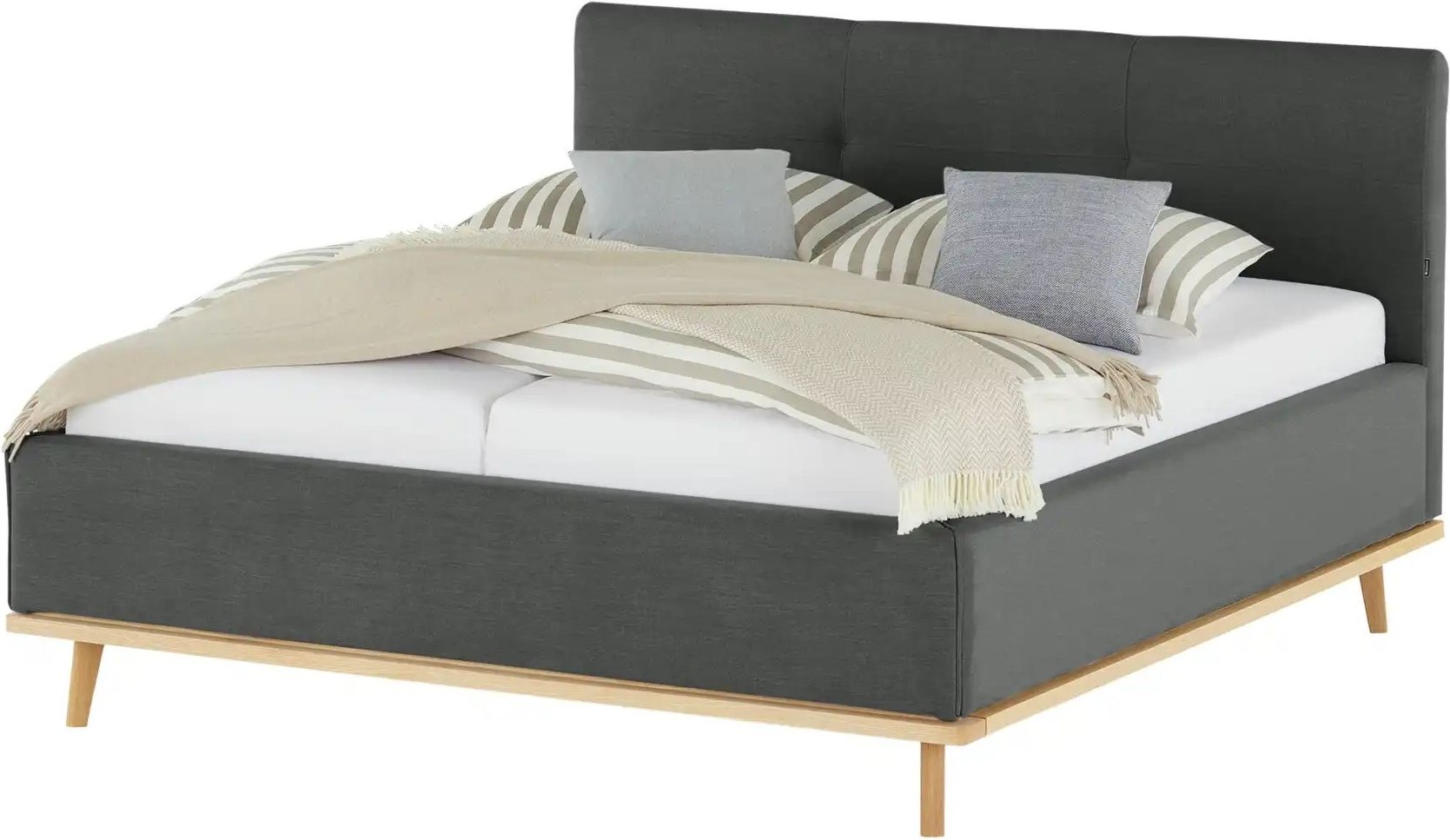 Musterring Polsterbett mit Bettkasten Delphi Variante A ¦ grau ¦ Maße (cm): B: 198 H: 118 Betten > Komfortbetten - Höffn...