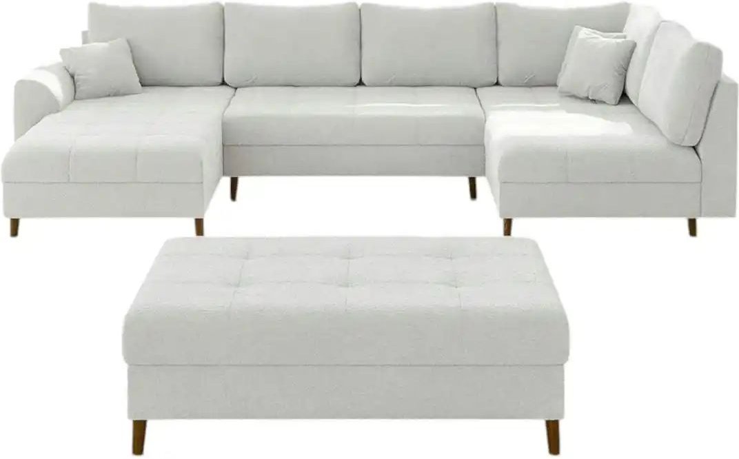 Wohnlandschaft mit Hocker Lars ¦ weiß ¦ Maße (cm): B: 310 H: 81 Polstermöbel > Sofas > Wohnlandschaften - Höffner