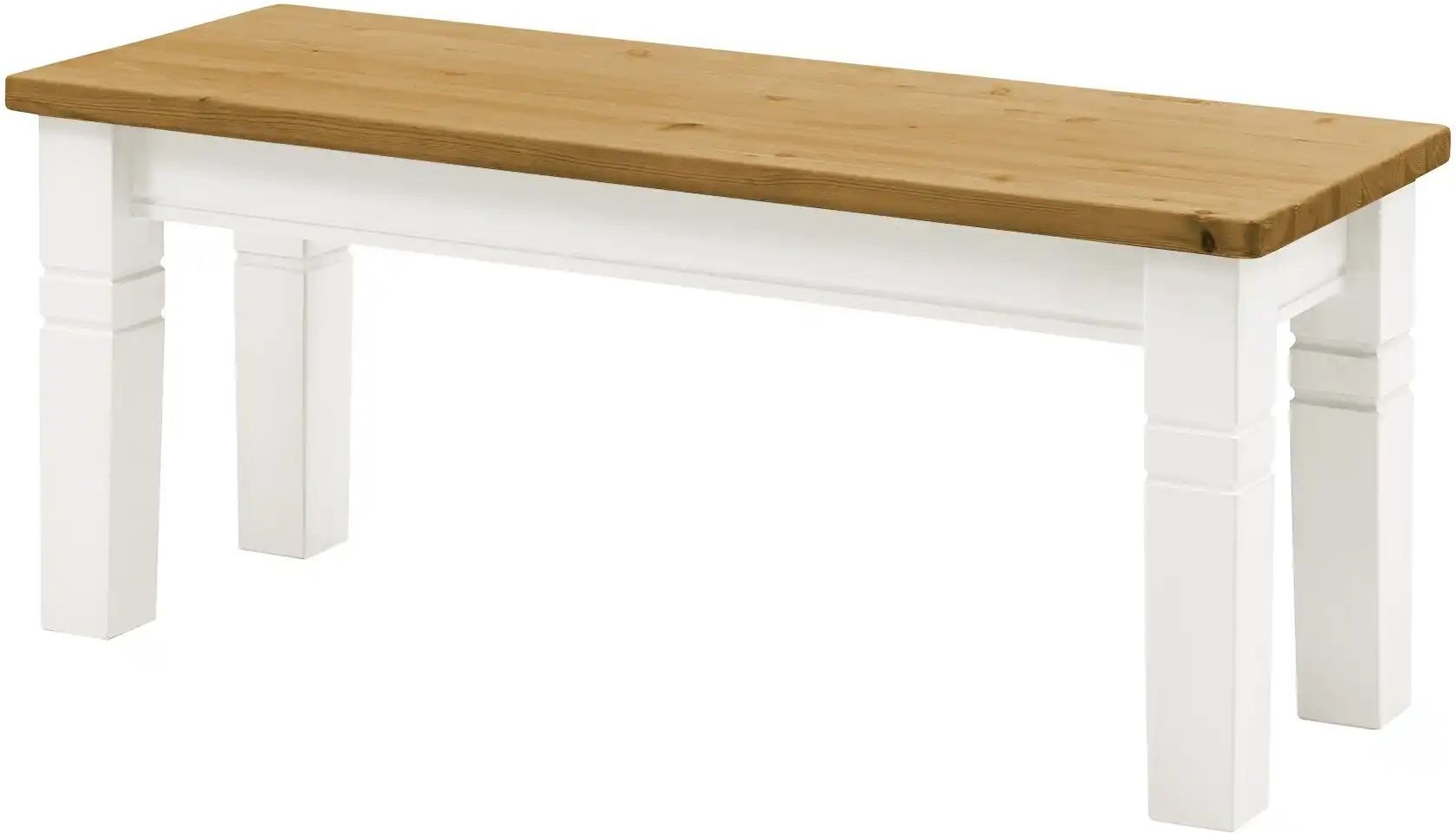 maison bleue Sitzbank massiv Florian ¦ weiß ¦ Maße (cm): B: 40 H: 46 Bänke > Einzelbänke - Höffner