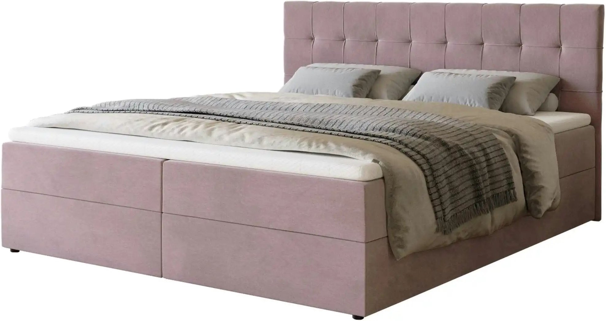 Boxbett mit Stauraum und Topper Dartford ¦ rosa/pink ¦ Maße (cm): B: 180 H: 102 Betten > Polsterbetten - Höffner