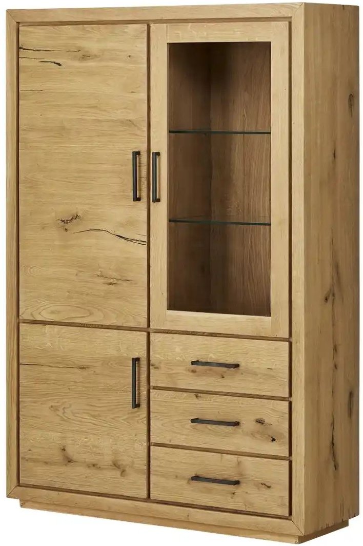 Gray & Jones Doppel-Vitrine Black Coast One ¦ holzfarben ¦ Maße (cm): B: 130 H: 190 T: 42.0 Schränke > Vitrinen - Höffn...