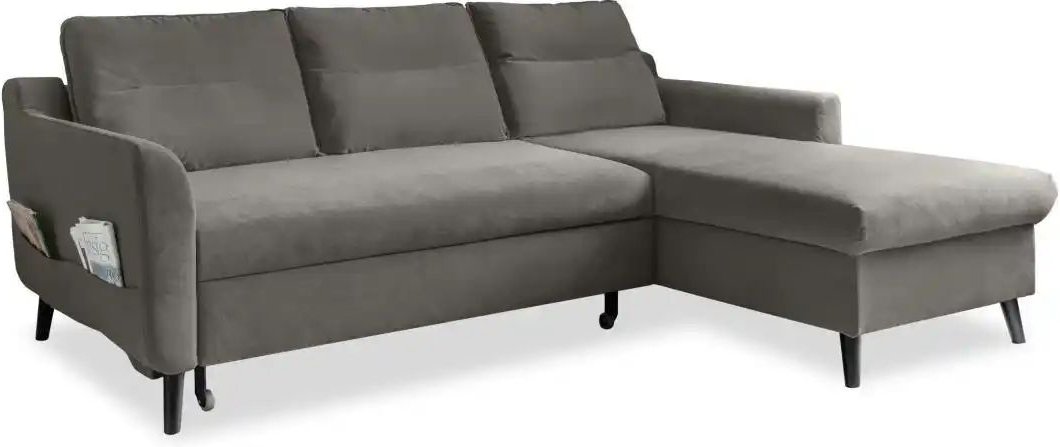 Miuform Ecksofa mit Schlaffunktion Stylish Stan ¦ grau ¦ Maße (cm): B: 224 H: 90 Polstermöbel > Sofas > Ecksofas - Höffn...