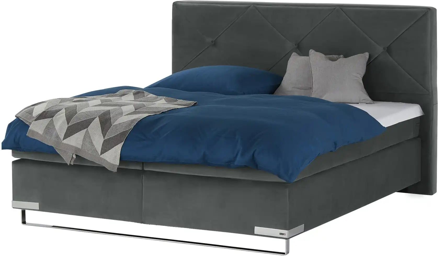 Musterring Boxspringbett Standardversion Dubai ¦ grau ¦ Maße (cm): B: 217 H: 124 Betten > Boxspringbetten - Höffner