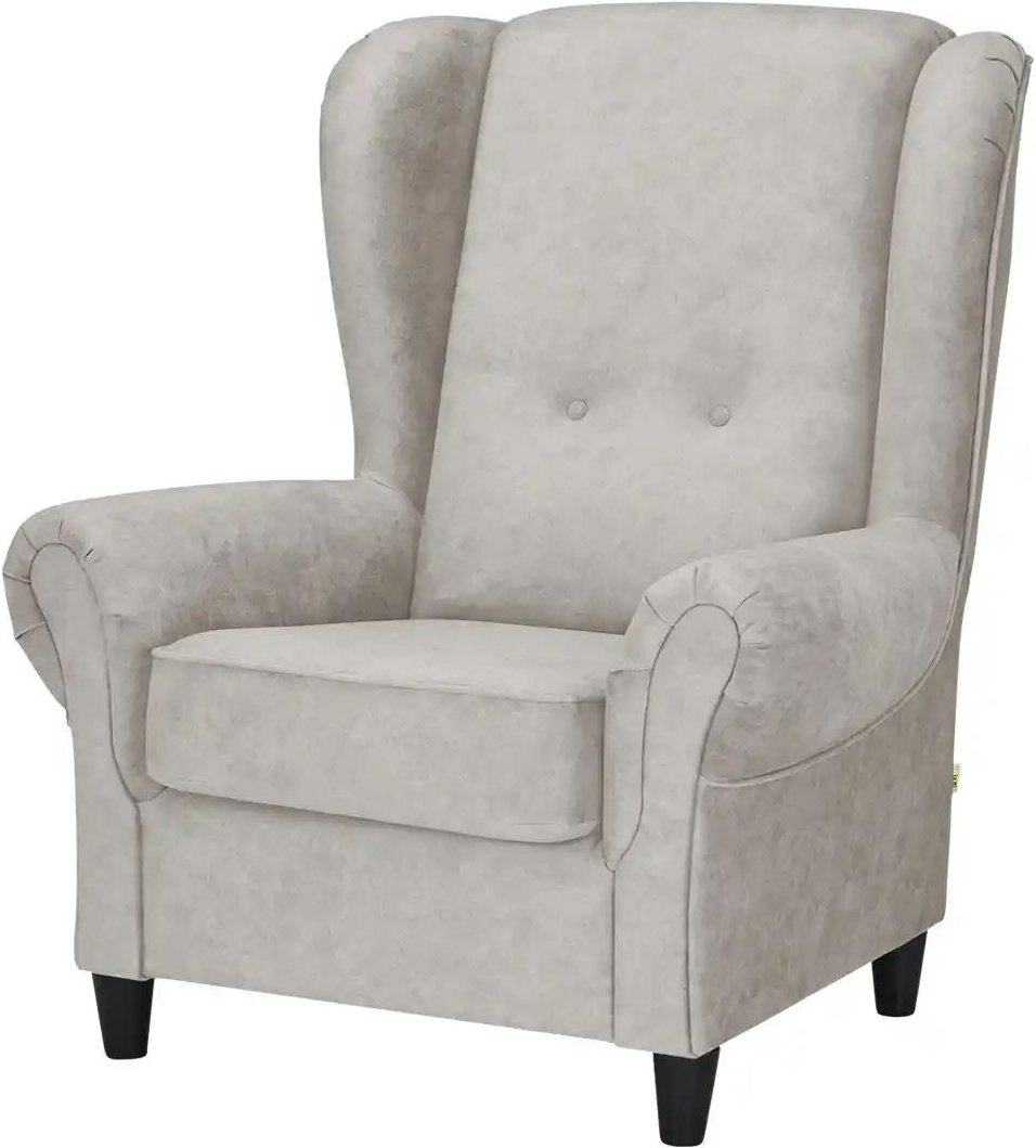 Sessel Kivana ¦ grau ¦ Maße (cm): B: 94 H: 112 T: 94.0 Polstermöbel > Sessel > Ohrensessel - Höffner