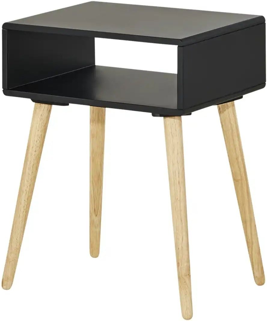 Nachttisch mit Fach Notte ¦ schwarz ¦ Maße (cm): B: 30 H: 52 Tische > Beistelltische > Beistelltische ohne Rollen - Höff...