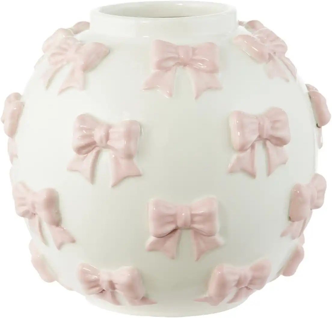 HOME STORY Vase Schleifen ¦ rosa/pink ¦ Porzellan ¦ Maße (cm): B: 17,3 H: 15,8 Accessoires > Vasen - Höffner
