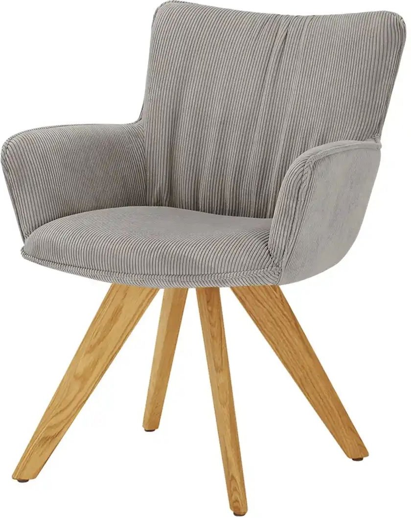 Wohnwert Armlehnstuhl Stella ¦ grau ¦ Maße (cm): B: 61 H: 87 T: 62.0 Stühle > Esszimmerstühle > Esszimmerstühle mit Arm...