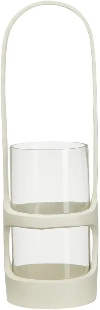 HOME STORY Windlicht mit Glaseinsatz   ¦ creme ¦ Aluminium,Glas ¦ Maße (cm): H: 50  Ø: 15 Accessoires > Kerzen & Kerzens...