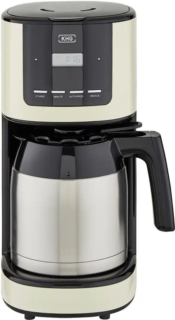KHG Thermo-Kaffeeautomat TKA-182 (CE) ¦ creme ¦ Edelstahl,Kunststoff ¦ Maße (cm): B: 17,5 H: 36,5 T: 23.5 Elektrokleing...
