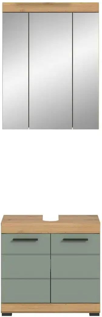 Thumbnail - Badmöbel-Set SCHLOONSEE 2 tlg. bestehend aus: Waschbeckenunterschrank Spiegelschrank in verschiedenen Farben erhältl...