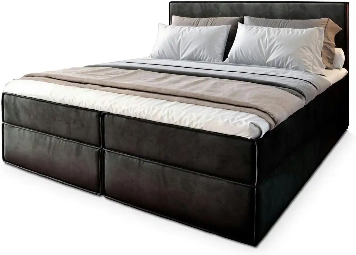 MASSENO Boxbett mit Bettkasten Pellio ¦ schwarz ¦ Maße (cm): B: 140 H: 98 Betten > Polsterbetten - Höffner