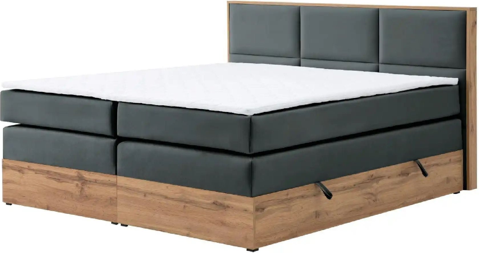Boxspringbett mit Bettkasten Vancouver ¦ grau ¦ Maße (cm): B: 180 H: 115 Betten > Boxspringbetten - Höffner