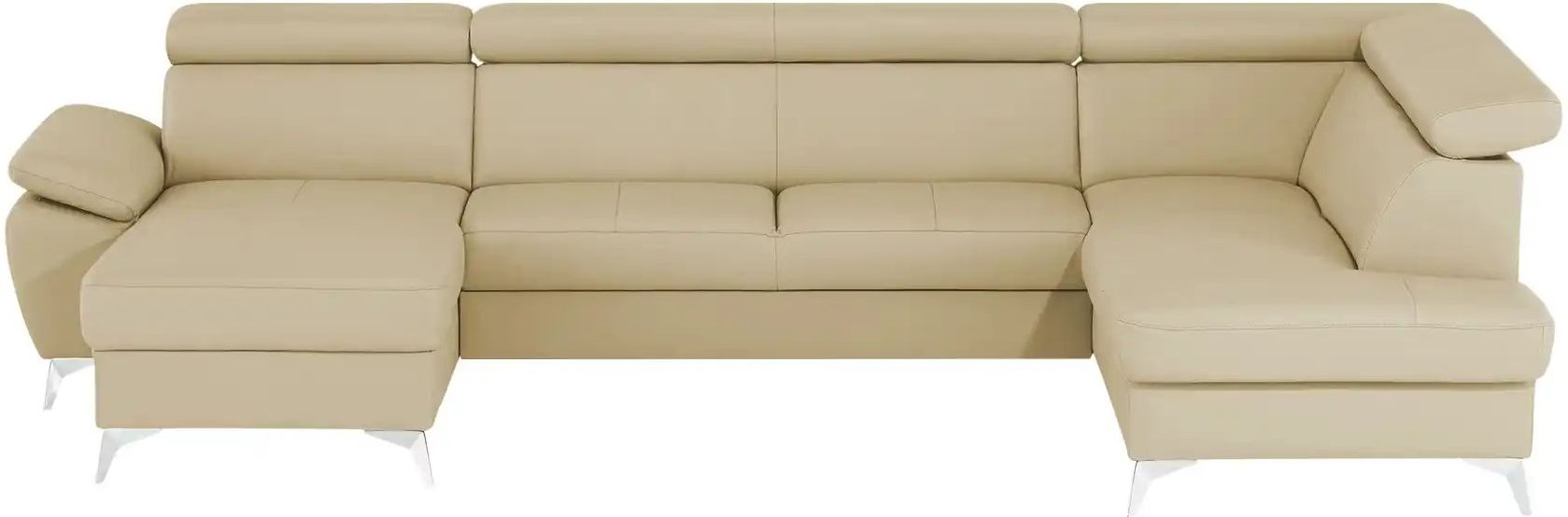 uno Wohnlandschaft mit verstellbarem Kopfteil Apollo ¦ beige ¦ Maße (cm): B: 338 H: 96 T: 210.0 Polstermöbel > Sofas > W...
