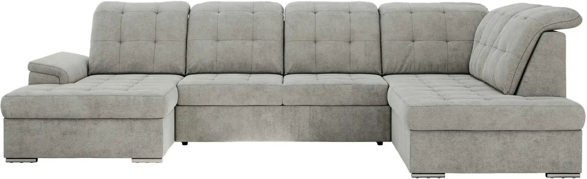 Wohnlandschaft mit Schlaffunktion Madrito ¦ grau ¦ Maße (cm): B: 323 H: 89 Polstermöbel > Sofas > Schlafsofas - Höffner