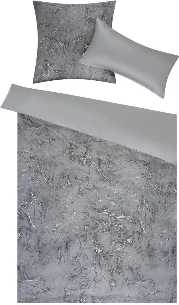 ESTELLA Mako-Satin-Bettwäsche Raphael ¦ grau ¦ Maße (cm): B: 135 Bettwaren > Bettwäsche > Bettwäsche ganzjährig - Höffn...