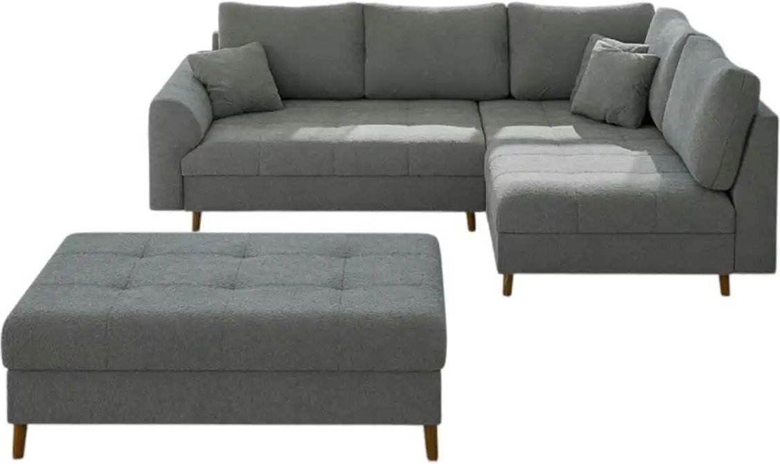 Ecksofa mit Hocker Lars ¦ grau ¦ Maße (cm): B: 231 H: 81 Polstermöbel > Sofas > Ecksofas - Höffner