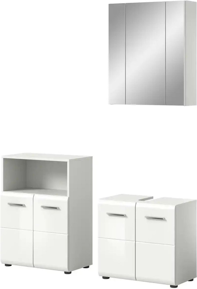 Badkombination Igelsbachsee ¦ weiß ¦ Maße (cm): B: 135 H: 190 Schränke > Badschränke > Komplett-Badkombinationen - Höff...