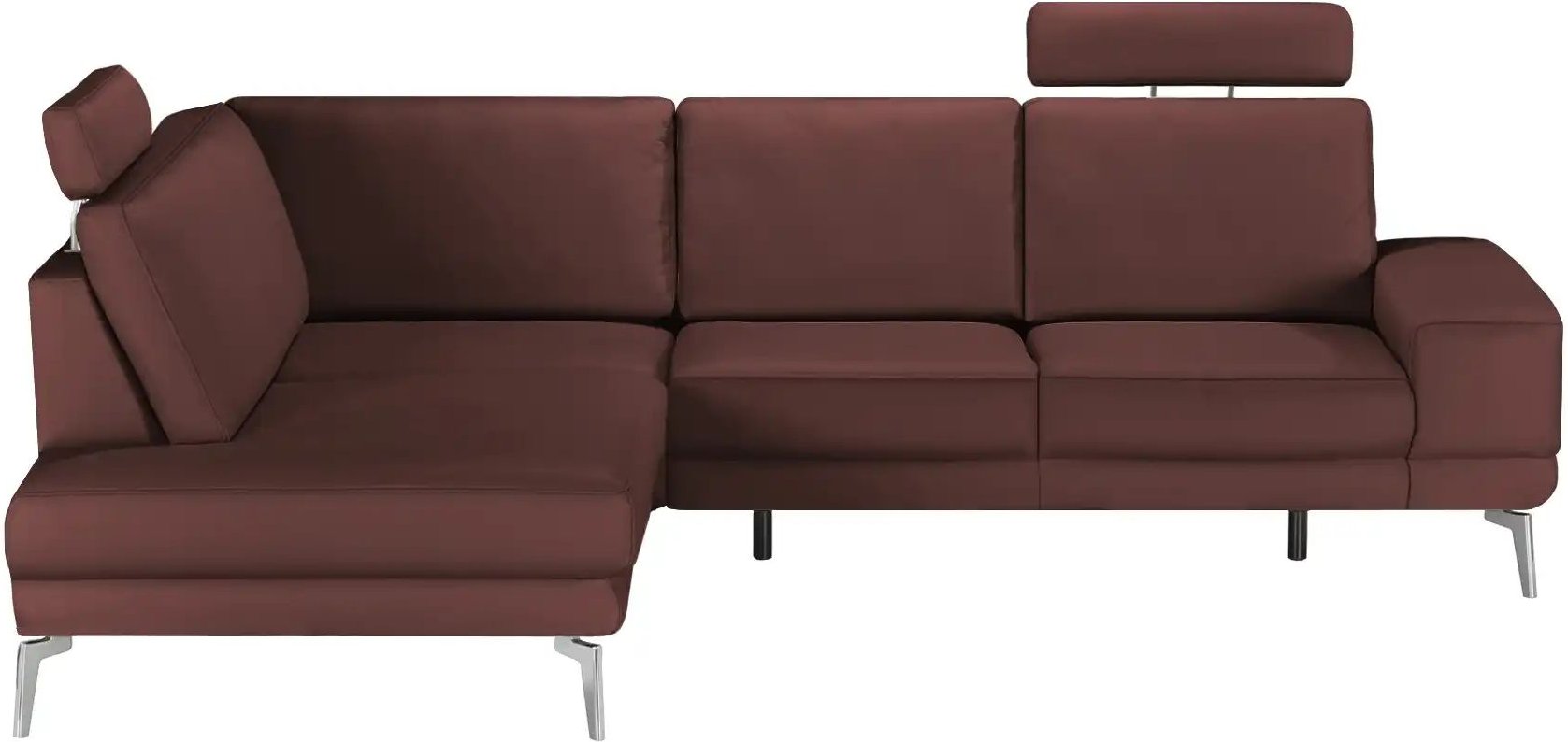 Thumbnail - meinSofa Ecksofa aus Leder Dana ¦ rot ¦ Maße (cm): B: 269 H: 86 T: 222.0 Polstermöbel > Sofas > Ecksofas - Höffner