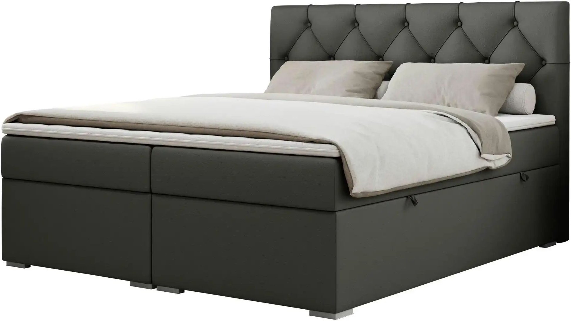 Boxbett mit Bettkasten Alda ¦ grau ¦ Maße (cm): B: 120 H: 118 Betten > Komfortbetten - Höffner