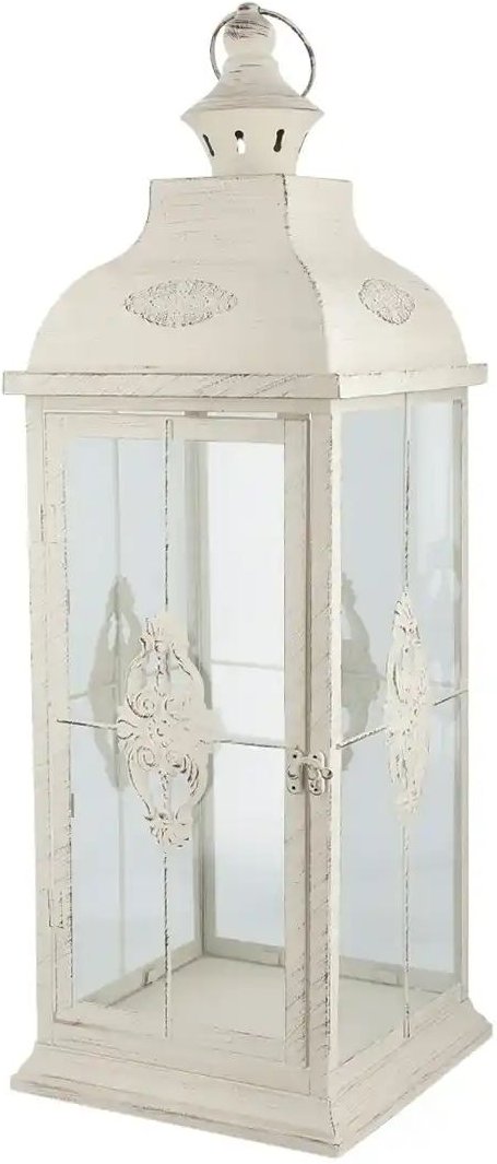Laterne   ¦ creme ¦ Metall,Glas ¦ Maße (cm): B: 24,5 H: 72 T: 24.5 Accessoires > Kerzen & Kerzenständer - Höffner