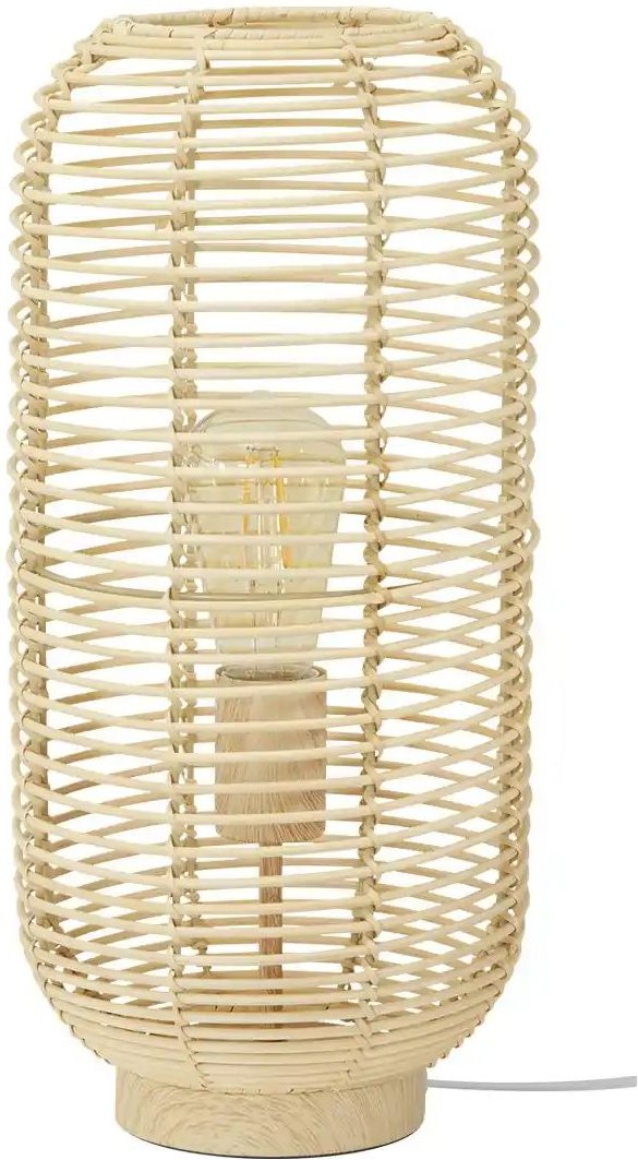 Thumbnail - KHG Rattan-Tischleuchte 1-flammig `groß` ¦ braun ¦ Maße (cm): H: 43,5 Ø: 20 Lampen & Leuchten > Tischlampen - Höffne...