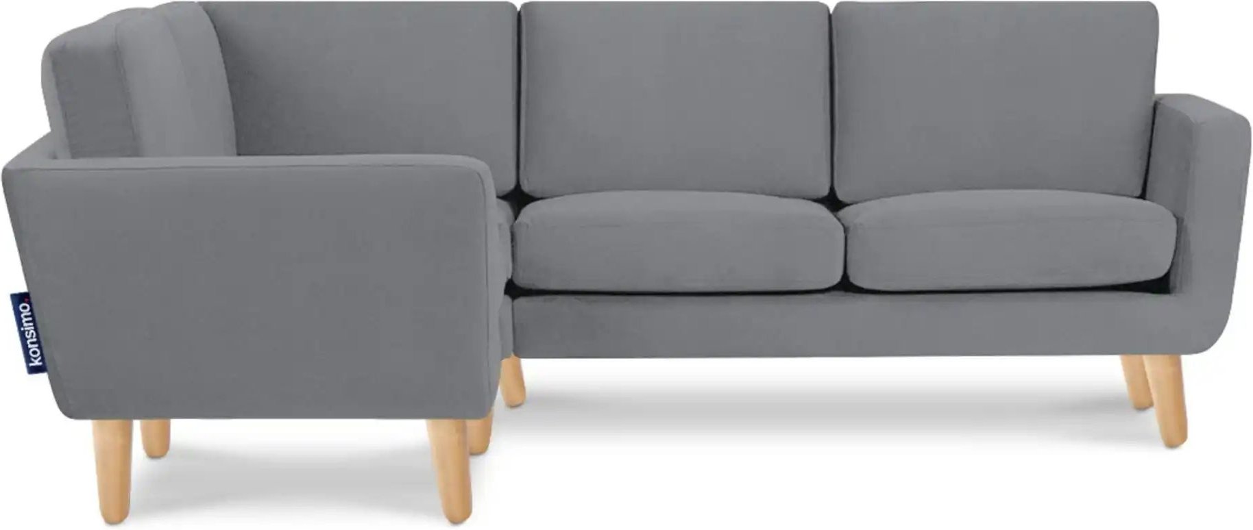 Thumbnail - KONSIMO Ecksofa Tagio ¦ grau ¦ Maße (cm): B: 220 H: 80 Polstermöbel > Sofas > Ecksofas - Höffner
