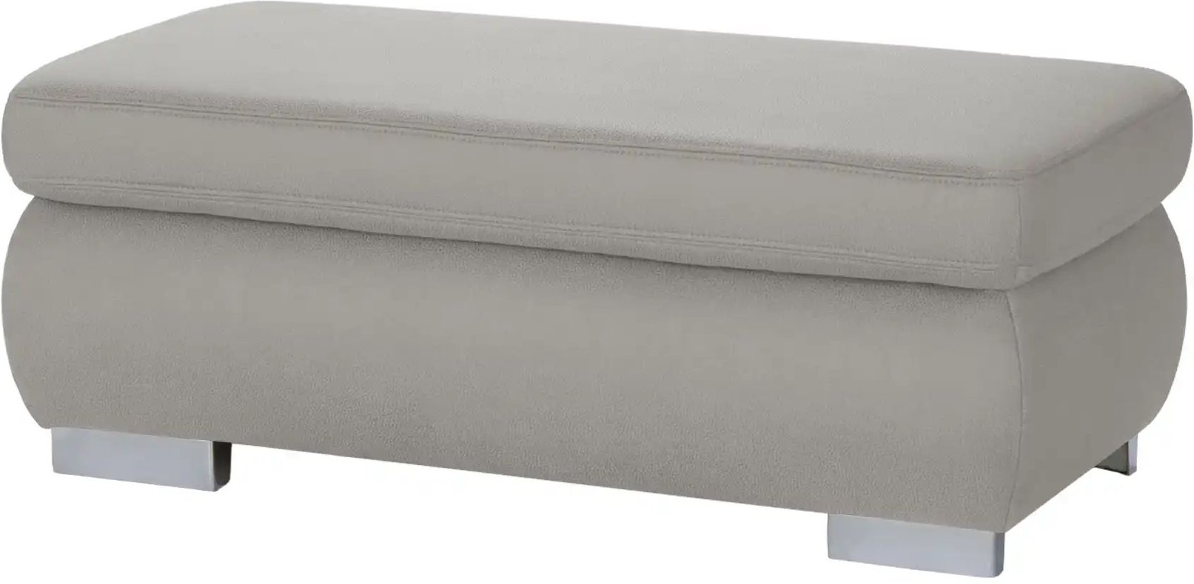 Lounge Collection XXL-Hocker Kathrin ¦ grau ¦ Maße (cm): B: 129 H: 47 T: 64.0 Polstermöbel > Hocker - Höffner