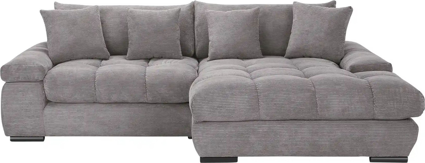 bobb Ecksofa mit trendigem Cordbezug Hella ¦ grau ¦ Maße (cm): B: 303 H: 96 T: 203.0 Polstermöbel > Sofas > 3-Sitzer - H...