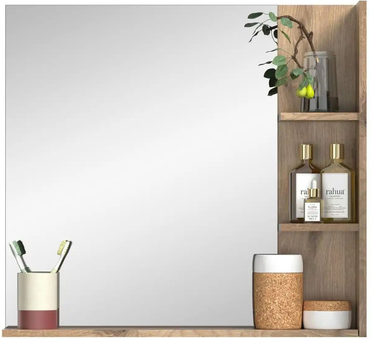 Spiegel mit Ablage Massower See ¦ verspiegelt ¦ Maße (cm): B: 79 H: 73 Accessoires > Spiegel - Höffner