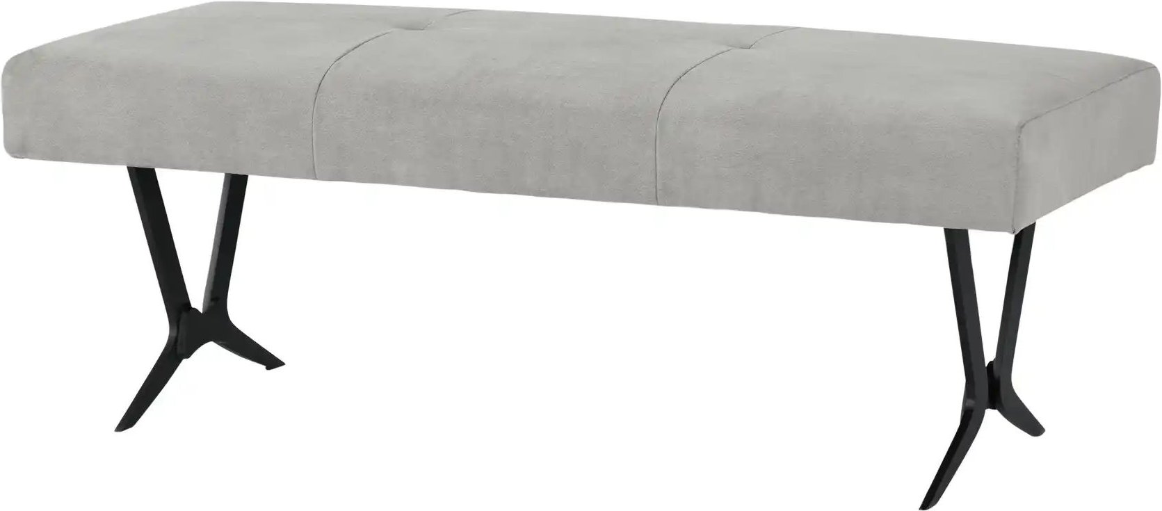 Woodford Polsterbank mit Metallkufe Scadia ¦ grau ¦ Maße (cm): B: 150 H: 48 T: 56.0 Bänke > Einzelbänke - Höffner