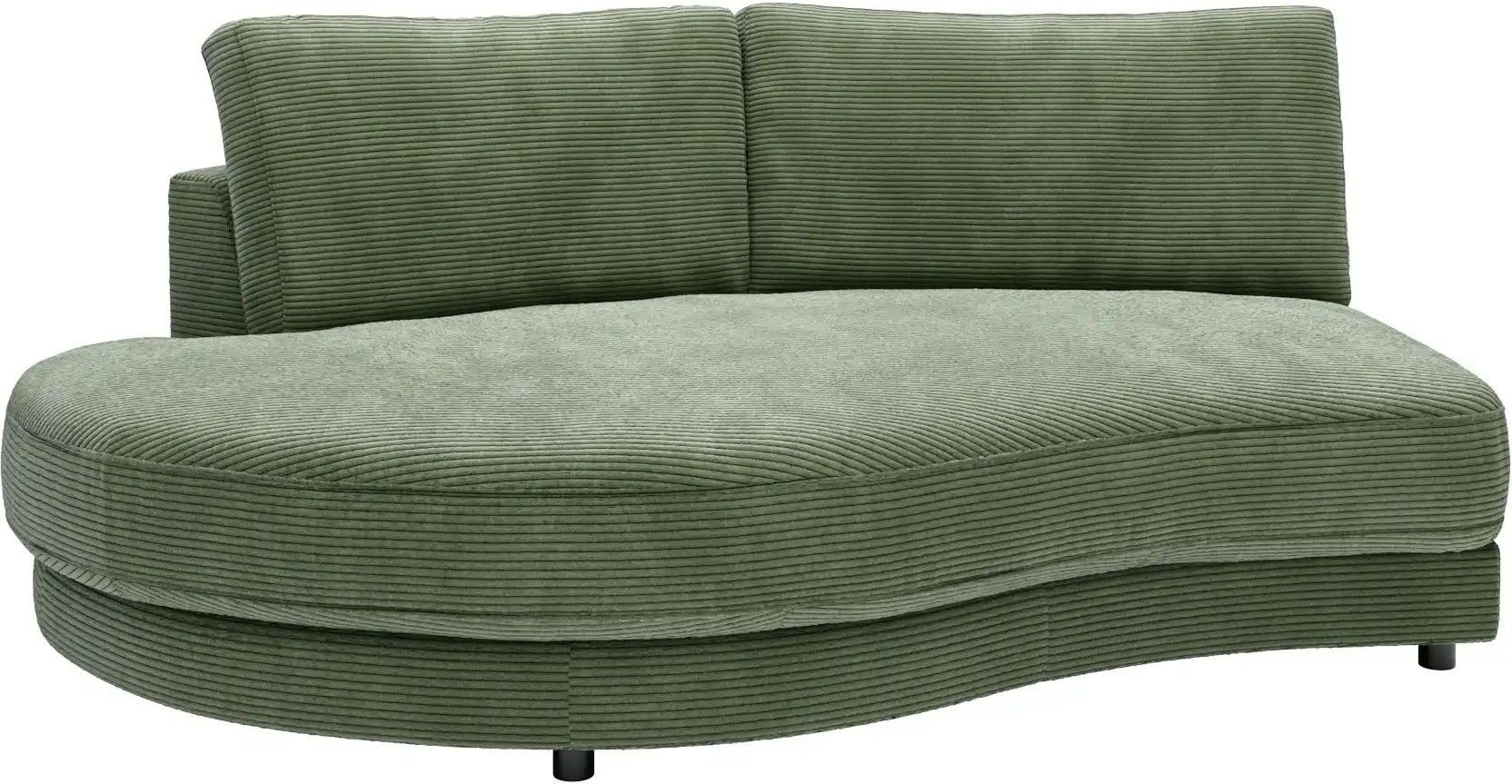 Thumbnail - Jette Home Element Abschluss rund links in Cord Sila ¦ grün ¦ Maße (cm): B: 205 H: 85 T: 166.0 Polstermöbel > Sofas > Mo...