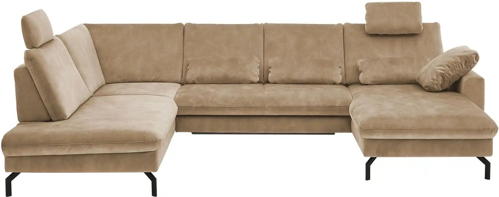 meinSofa Wohnlandschaft aus Mikrofaser Grace ¦ beige ¦ Maße (cm): B: 332 H: 89 T: 220.0 Polstermöbel > Sofas > Wohnlands...