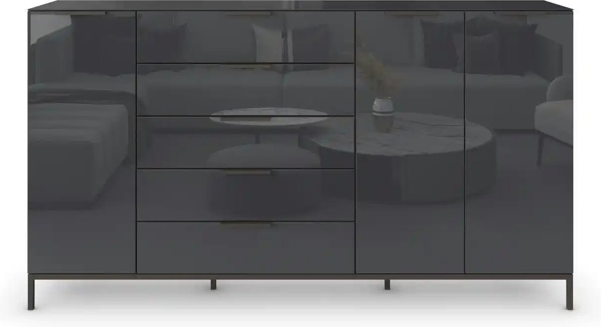 Highboard Flipp ¦ schwarz ¦ Maße (cm): B: 199 H: 110 Kommoden & Sideboards > Highboards - Höffner