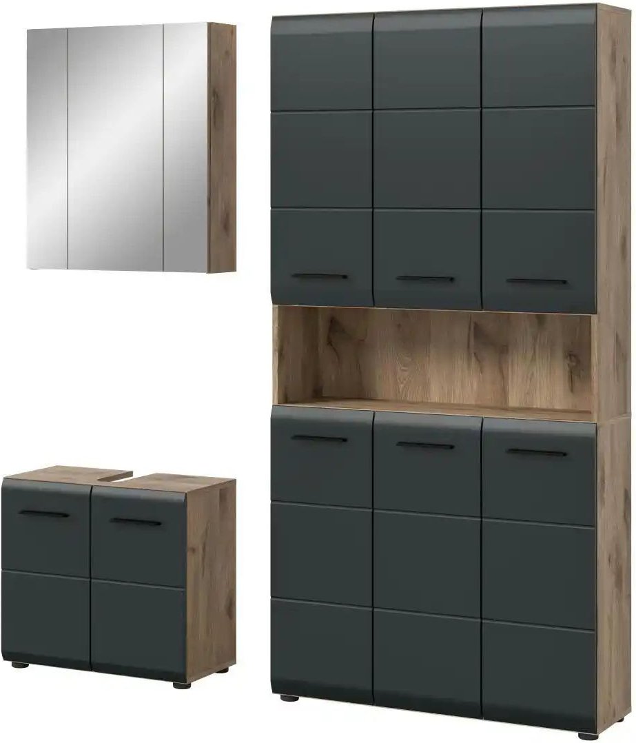 Badkombination Igelsbachsee ¦ holzfarben ¦ Maße (cm): B: 165 H: 185 Schränke > Badschränke > Komplett-Badkombinationen ...