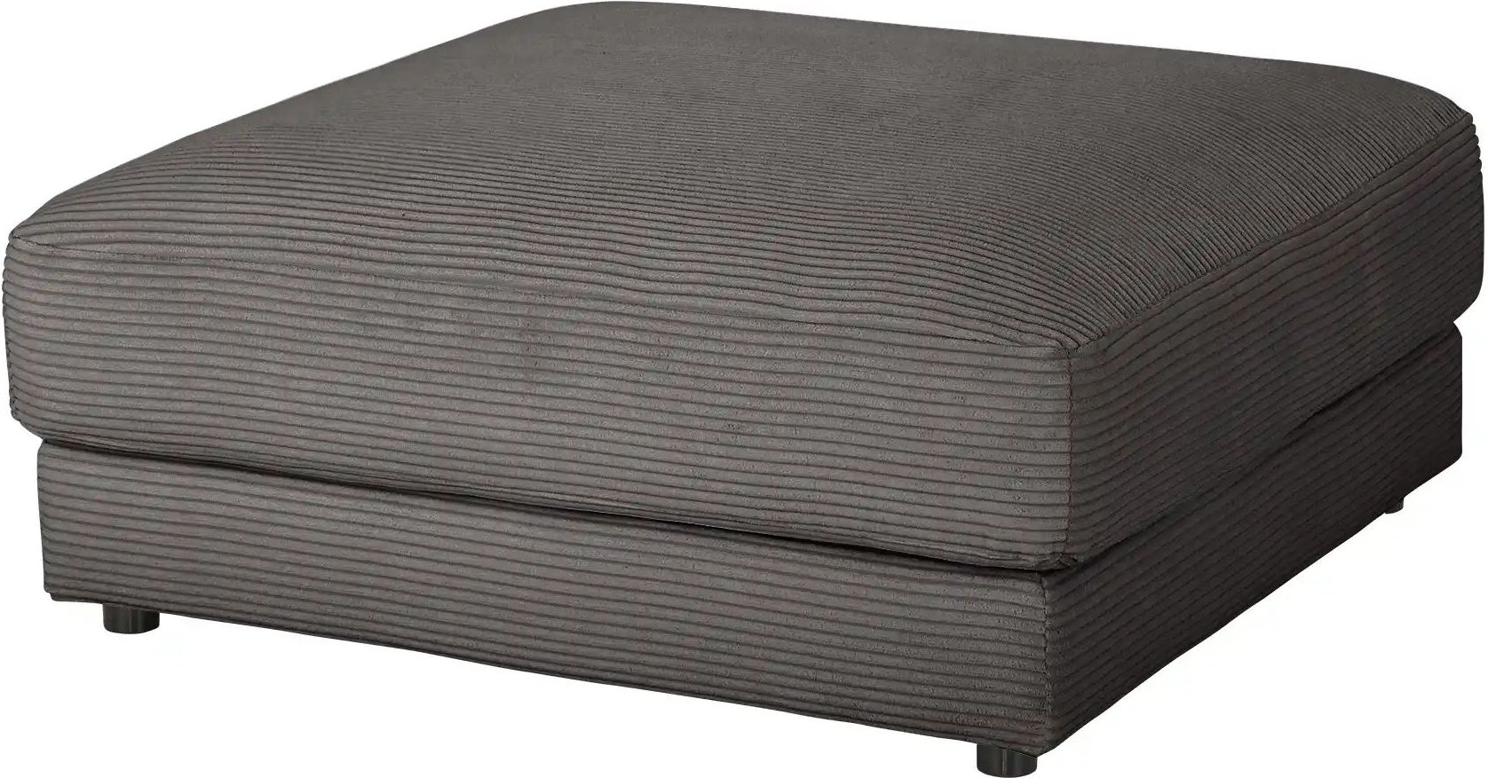 Thumbnail - Jette Home Hocker Cord Sila ¦ grau ¦ Maße (cm): B: 100 H: 43 T: 100.0 Polstermöbel > Hocker - Höffner