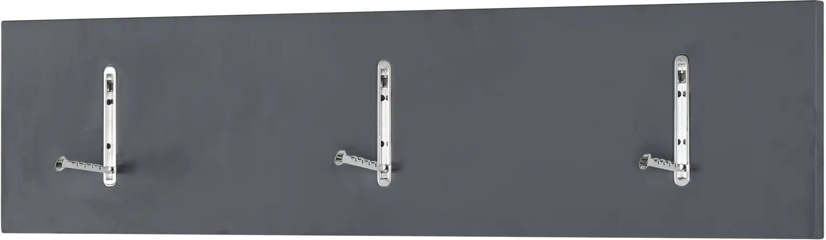 Wohnwert Garderobenleiste Nicolo ¦ grau ¦ MDF-Platte ¦ Maße (cm): B: 100 H: 25 T: 3.0 Garderoben & Kleiderstangen > Hak...