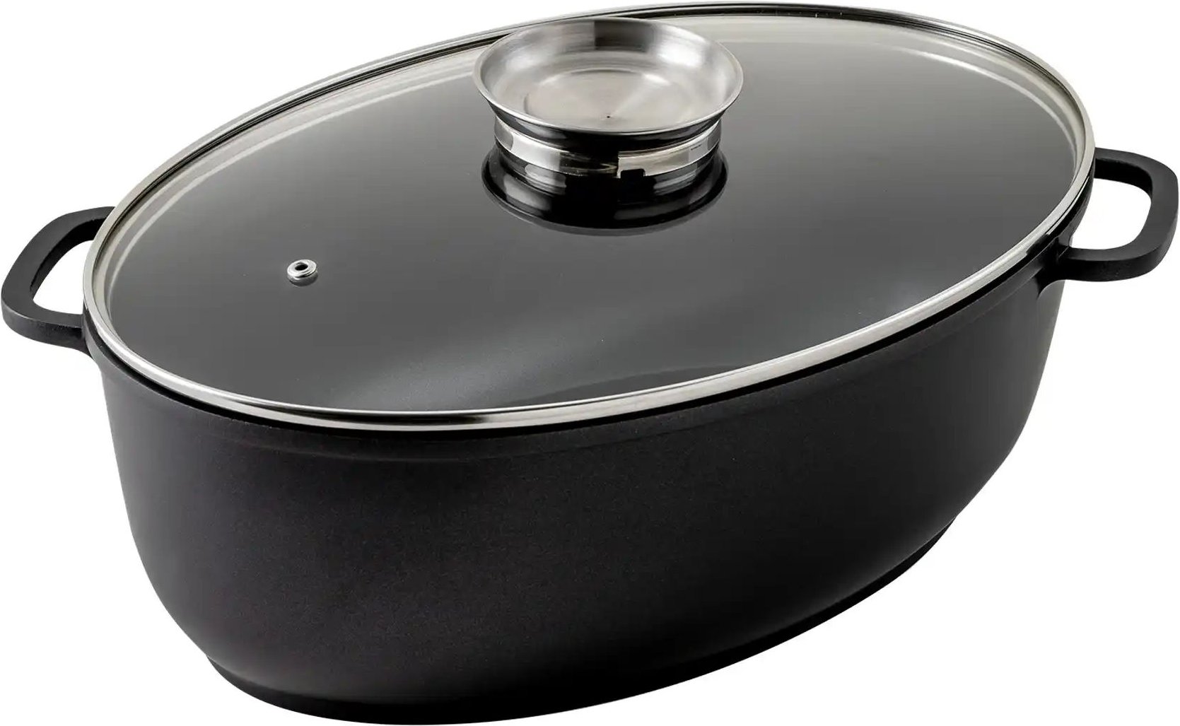 KHG Aromabräter aus Aluguss ¦ schwarz ¦ Aluminium-Guss ¦ Maße (cm): B: 26 H: 13,4 Töpfe & Pfannen & Zubehör > Töpfe > ...