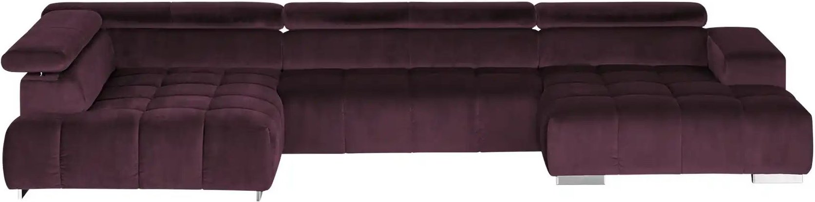 Thumbnail - uno Wohnlandschaft aus Samt Origo ¦ lila/violett ¦ Maße (cm): B: 409 H: 70 T: 225.0 Polstermöbel > Sofas > Wohnlandschaf...