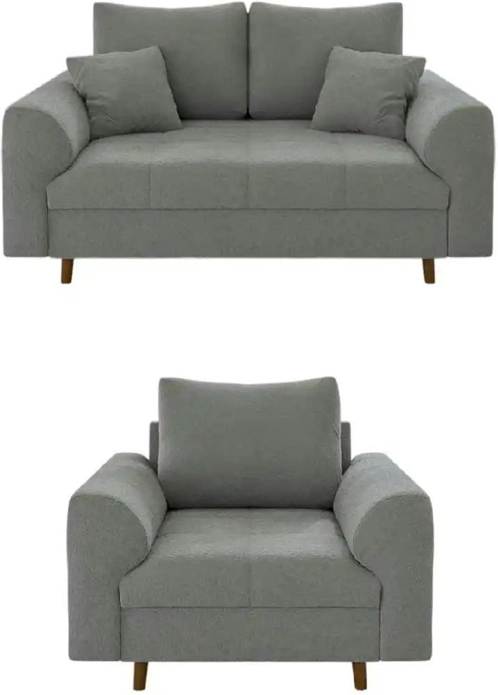 Polstergarnitur 2+1 Lars ¦ grau ¦ Maße (cm): B: 150 H: 81 Polstermöbel > Sofas > Sitzgruppen - Höffner